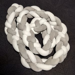 Minky triple braided crib bumper